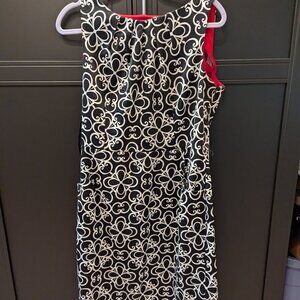 Black and white sheath dress